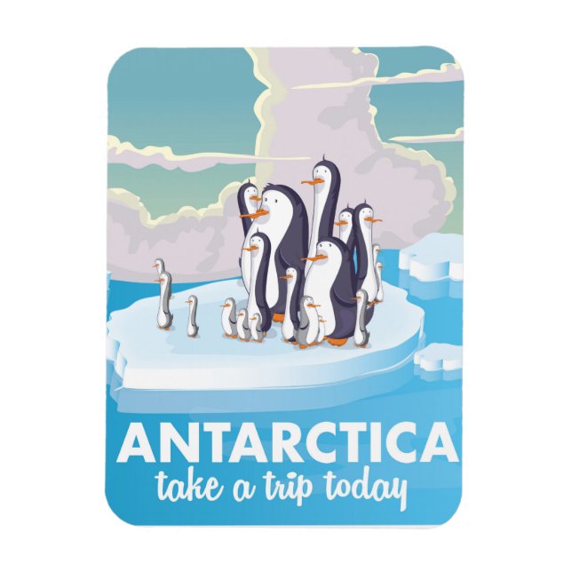 Besök Antarctica Vintage resor poster Magnet (Vertikal)