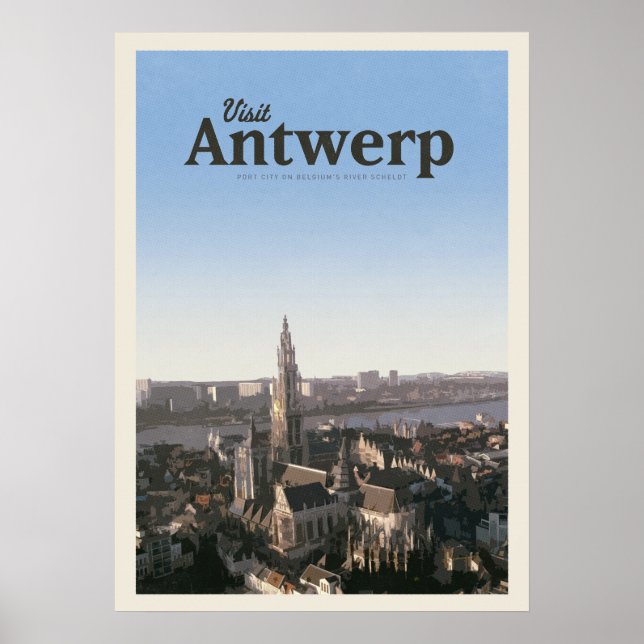 Besök Antwerpen Poster (Framsidan)
