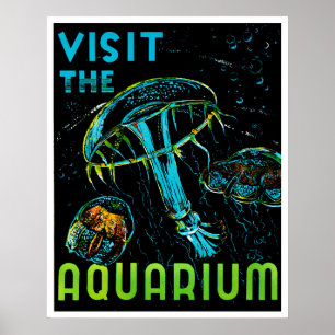 Besök Aquarium WPA Poster