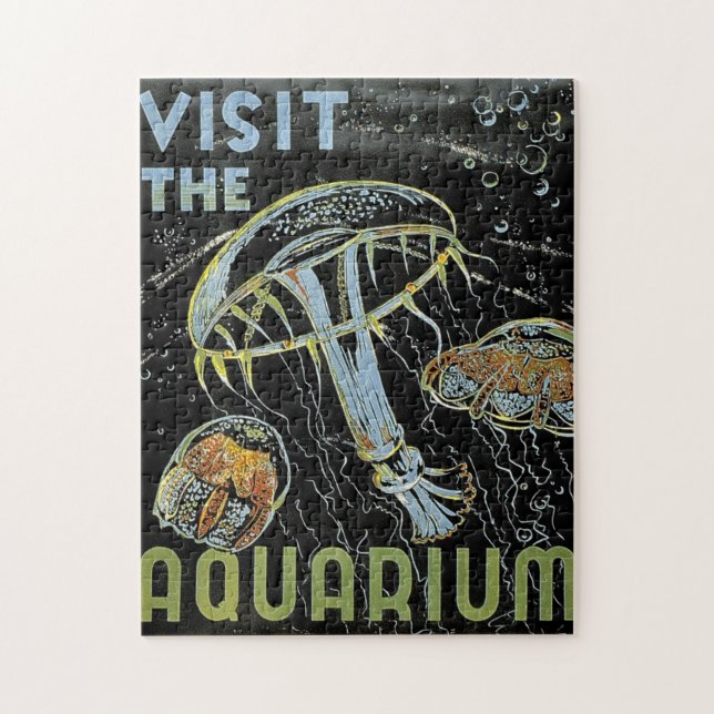 Besök Aquarium - WPA Poster geléer, maneter Pussel (Vertikal)
