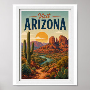 Besök Arizona Resor Vintage Poster