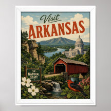 Besök Arkansas Resa Vintage