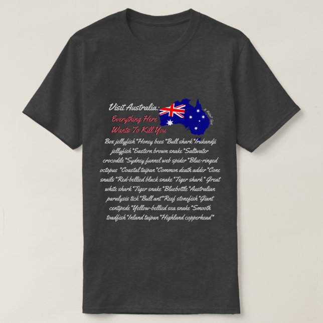 Besök Australien - A MisterP Shirt T Shirt (Design framsida)