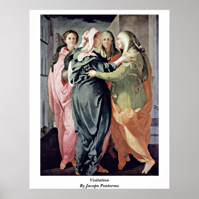 Besök av Jacopo Pontormo Poster (Framsidan)