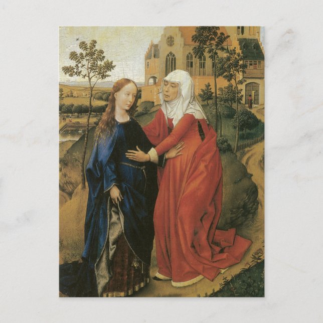 Besök av Mary - Rogier Van Der Weyden Vykort (Framsida)