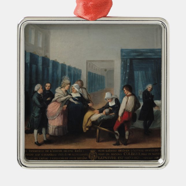 Besök av Monsieur och madamen Necker Julgransprydnad Metall (Framsidan)