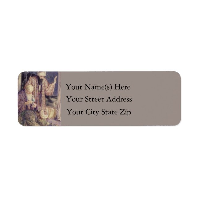 Besök av tre Kungars juladressetikett Returadress Etikett (Framsidan)