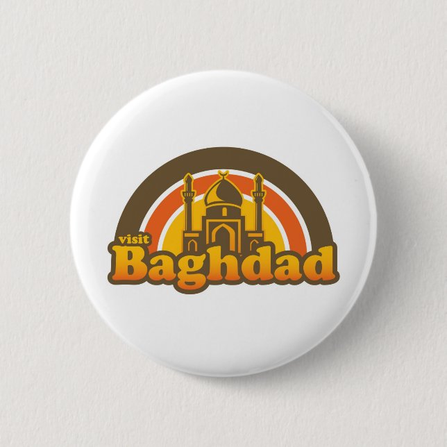 Besök Baghdad knäppas Knapp (Framsida)