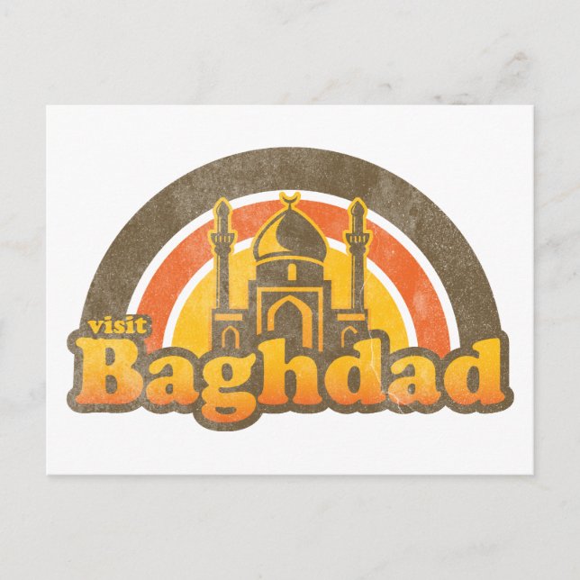 Besök Baghdad vykort (Framsida)