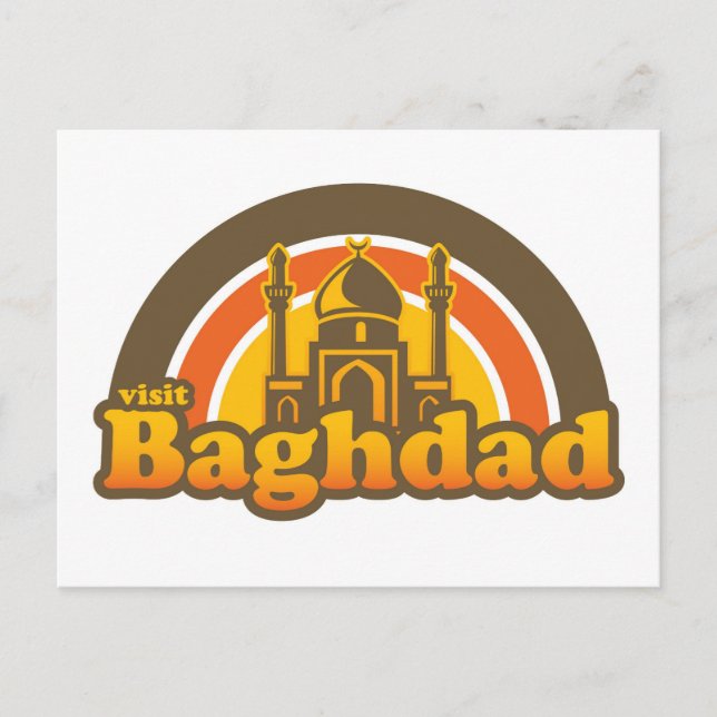Besök Baghdad vykort (Framsida)