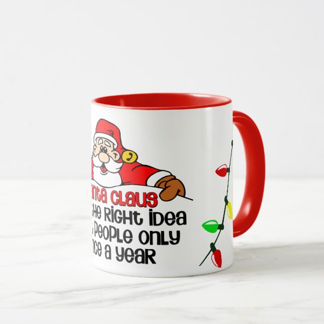 Besök Bah Humbug från jultomten Mugg (Framsida höger)