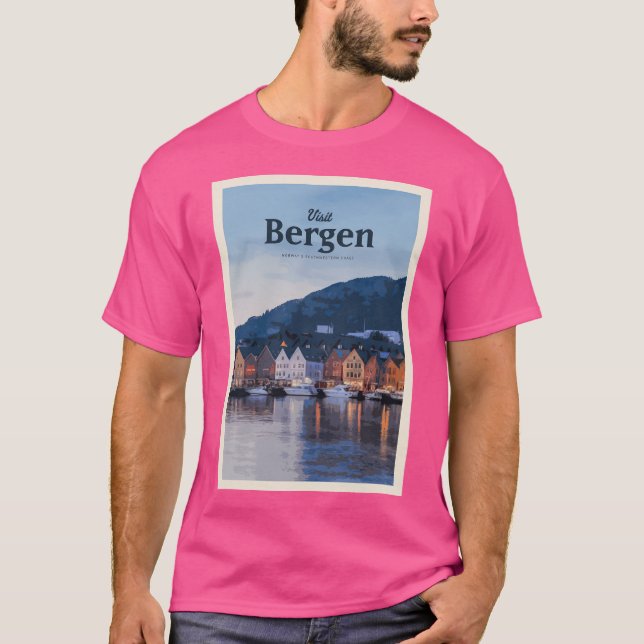 Besök Bergen T Shirt (Framsida)