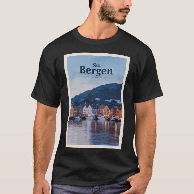 Besök Bergen T Shirt (Framsida)