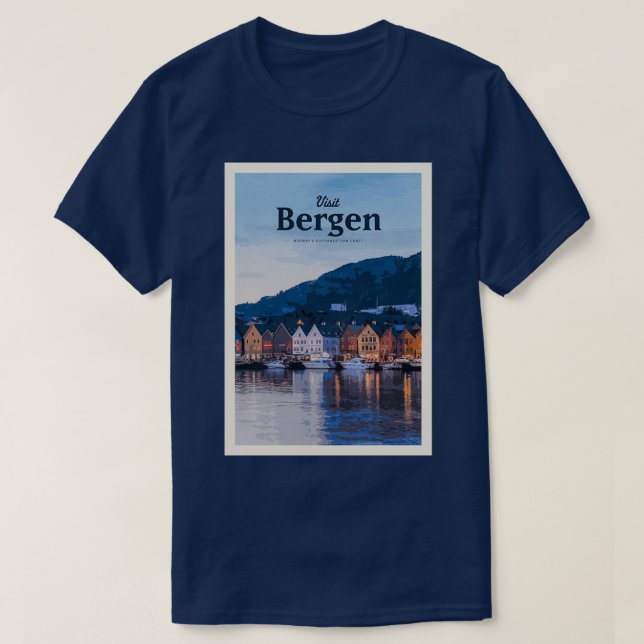 Besök Bergen T Shirt (Design framsida)