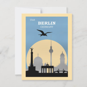Besök Berlin, Tyskland Vykort