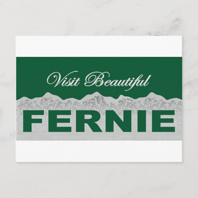 Besök Bevalt Fernie Vykort (Framsida)