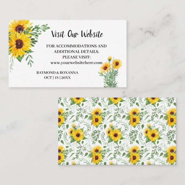 Besök Bröllop-kortet för webbplatsen Placeringskort (Fram/baksida)