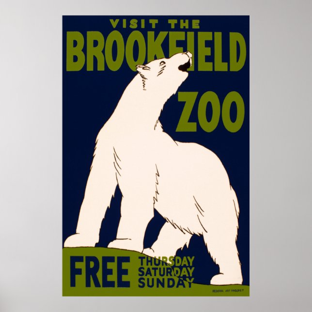 Besök Brookfield Zoo Poster (Framsidan)