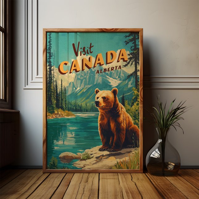 Besök Canada Alberta - Grizzly Bear Poster (Skapare uppladdad)