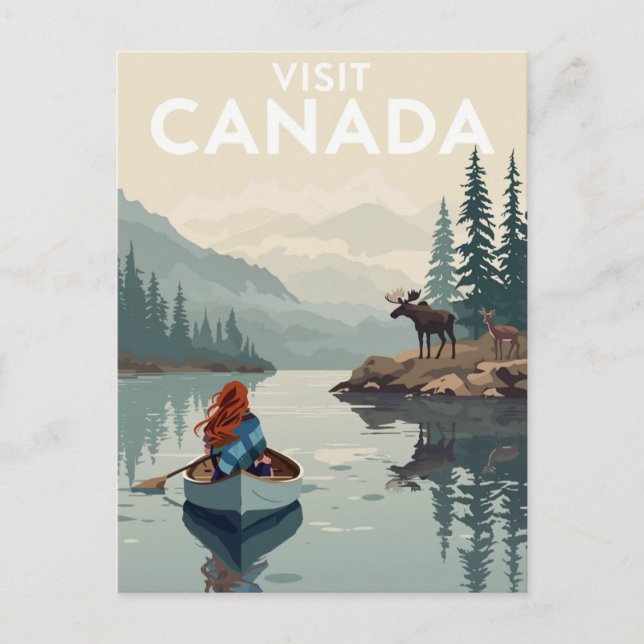 Besök Canada Vildmark Vykort (Framsida)