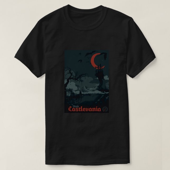 Besök Castlevania Poster T Shirt (Design framsida)