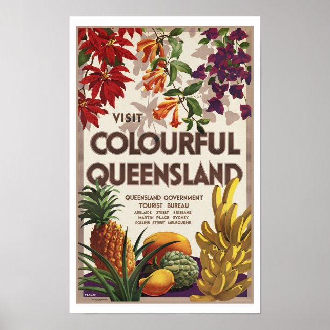 Besök Colorful Queensland Australien Poster (Framsidan)