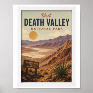 Besök Death Valley National Park Resa Vintage Poster