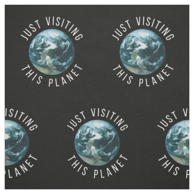 Besök den här planeten Black Tyg (Provkarta)