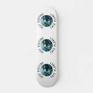 Besök den här planeten mini skateboard bräda 18,5 cm