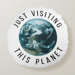 Besök den här planeten rund kudde