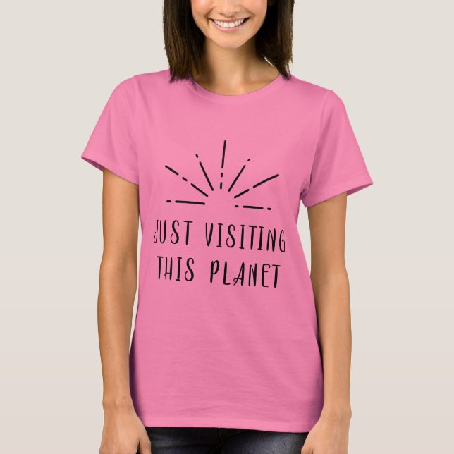 Besök den här planeten Sol Star T Shirt (Framsida)