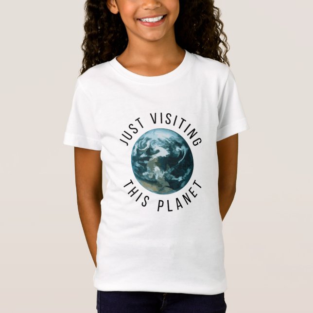 Besök den här planeten t shirt (Framsida)