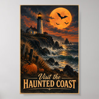 Besök den hemsökta kusten Halloween 4x6 Affisch