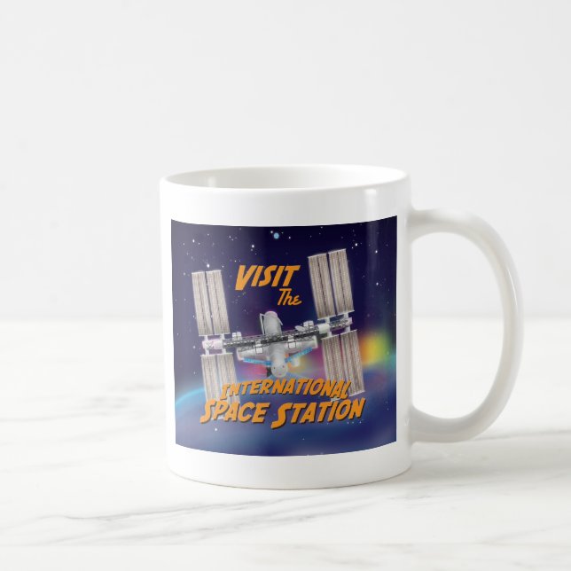 Besök den internationella rymdstationen kaffemugg (Höger)
