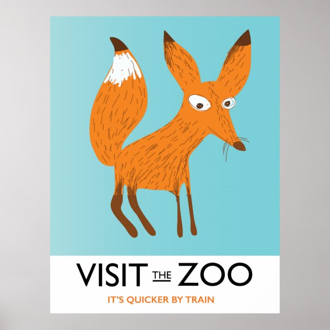 Besök djurparken - Fox Edition Poster (Framsidan)