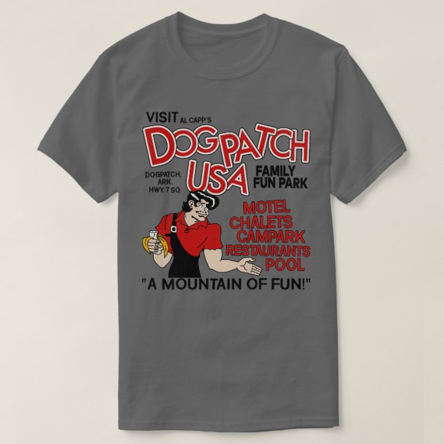 Besök Dogpatch USA Defunct Amusement Park TShirt T Shirt (Design framsida)