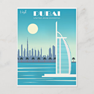 Besök Dubai-reseaffisch Helg Vykort