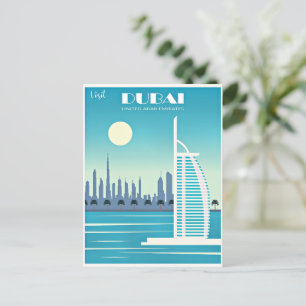 Besök Dubai-reseaffisch Vykort