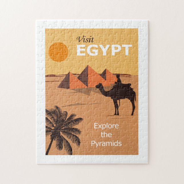 Besök Egypten resa affisch Pussel (Vertikal)