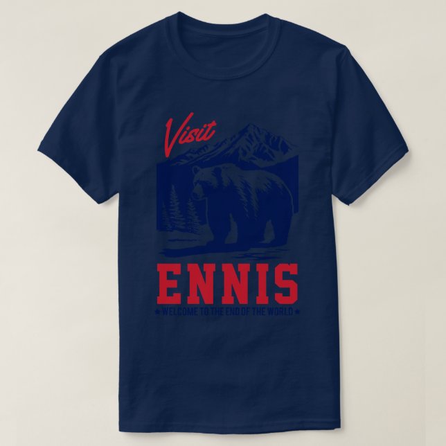 Besök Ennis Alaska Original Faded Stil Design TSh T Shirt (Design framsida)