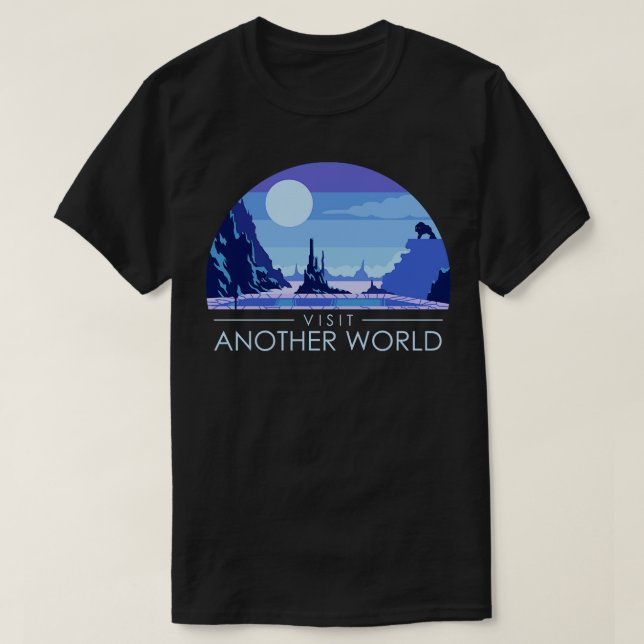 Besök ett annat Retro-videospel i världen T Shirt (Design framsida)