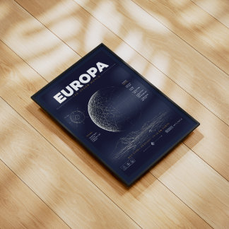 Besök Europa – Vintage Rymdresor Poster