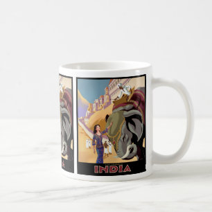Besök färgade Indien Kaffemugg