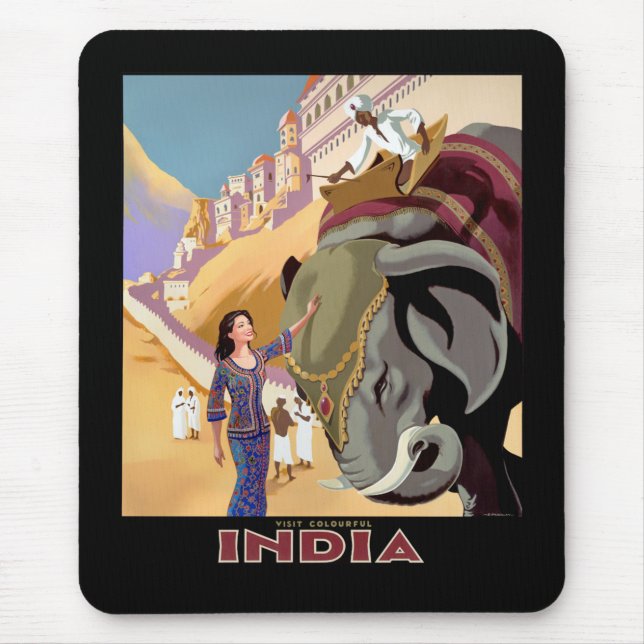 Besök färgade Indien Musmatta (Framsidan)