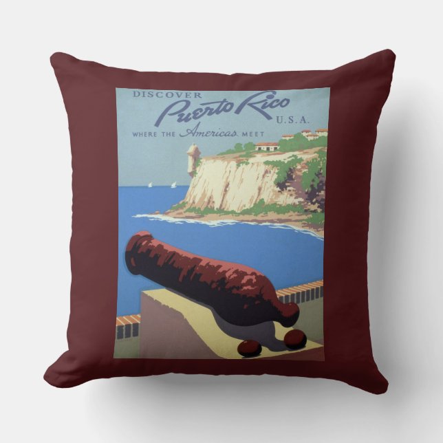 Besök fästningen El Morro, Puerto Rico, Gamla San  Kudde (Framsida)