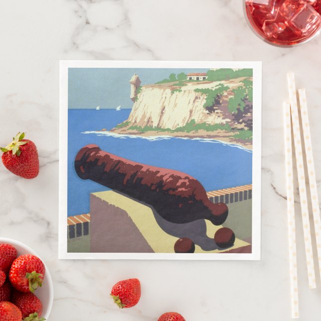 Besök fästningen El Morro, Puerto Rico, Gamla San  Pappersservett (Insitu)