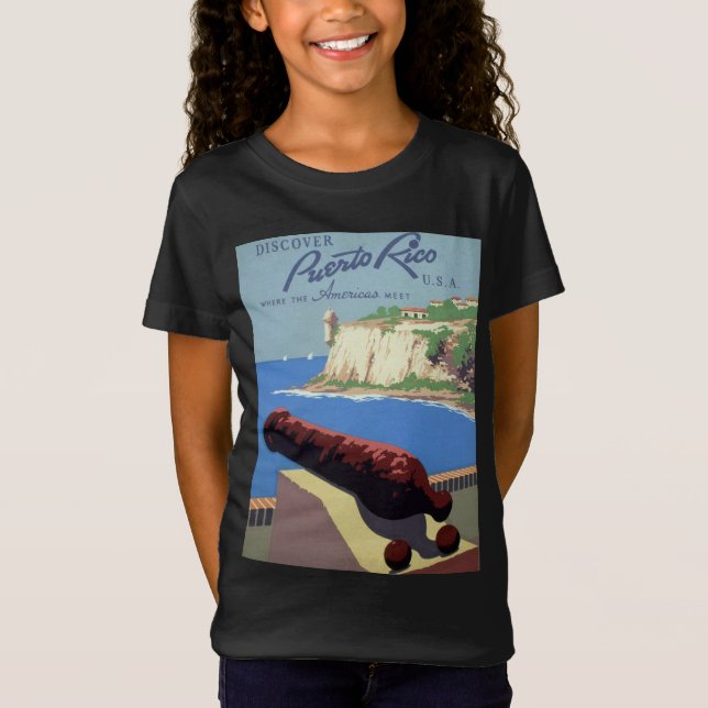 Besök fästningen El Morro, Puerto Rico, Gamla San  T Shirt (Framsida)