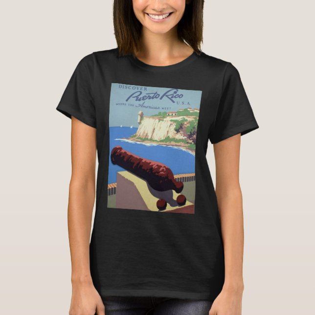 Besök fästningen El Morro, Puerto Rico, Gamla San  T Shirt (Framsida)