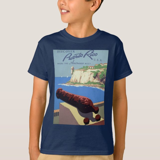 Besök fästningen El Morro, Puerto Rico, Gamla San  T Shirt (Framsida)
