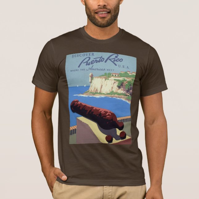Besök fästningen El Morro, Puerto Rico, Gamla San  T Shirt (Framsida)